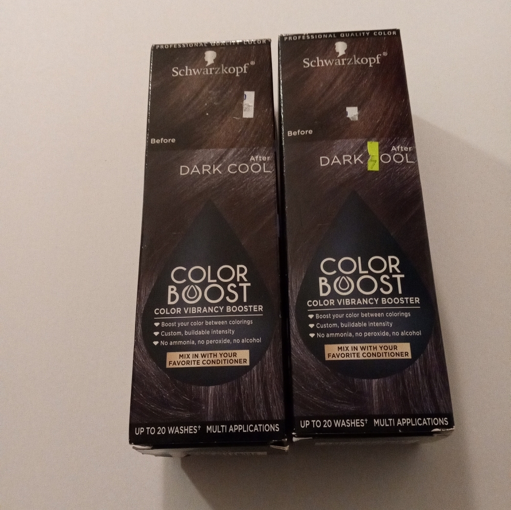 Set of two dark and cool color booster touch up kits hair dye by Schwarzkopf
